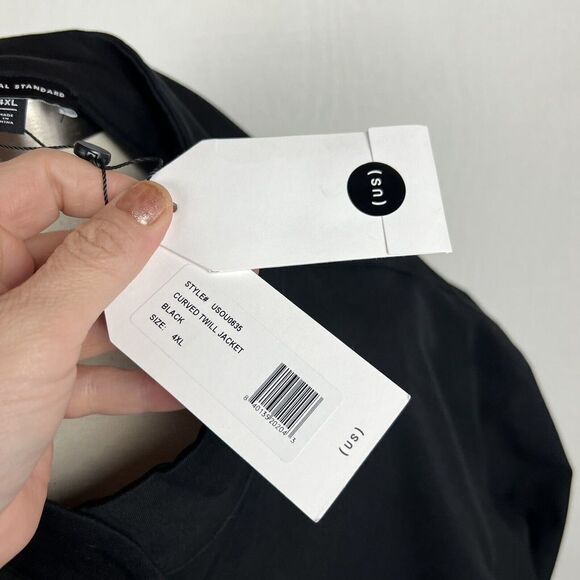 Universal Standard Willa Jacket 4XL Womens New Black Curved Twill Button Front - Picture 7 of 10